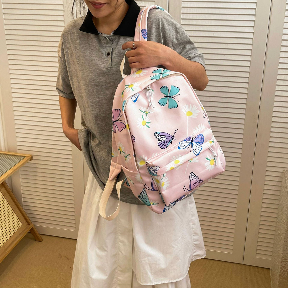 Floral Patterned Everyday Backpack LoungeYard — product view 3