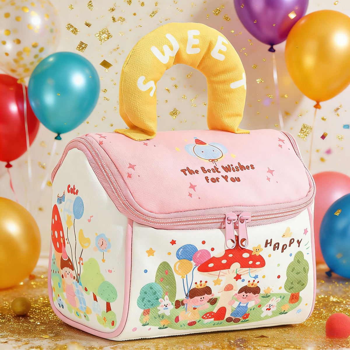 Cute Themed Insulated Lunch Bag — product view 2