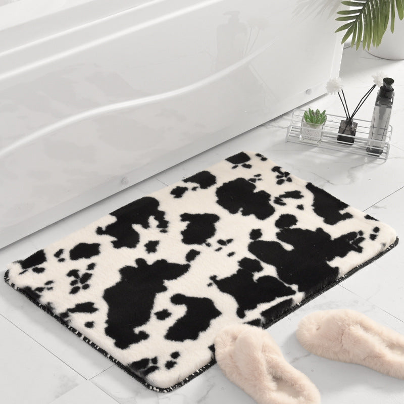 Plush Marble Design Bath Mat Bowlift — product view 5