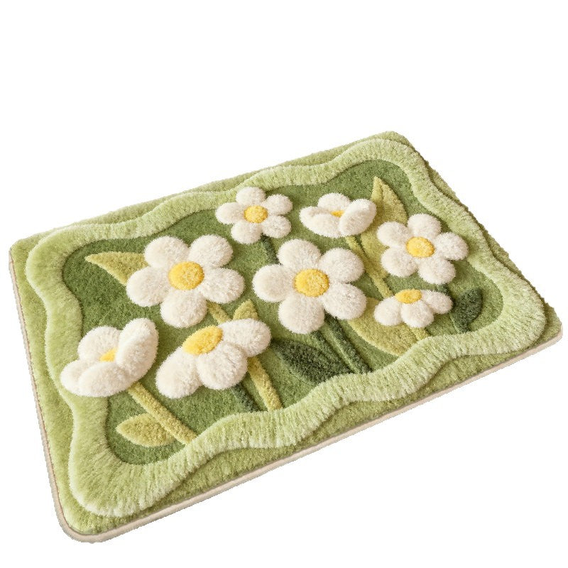 Floral-Themed Soft Microfiber Bath Mat — product view 2