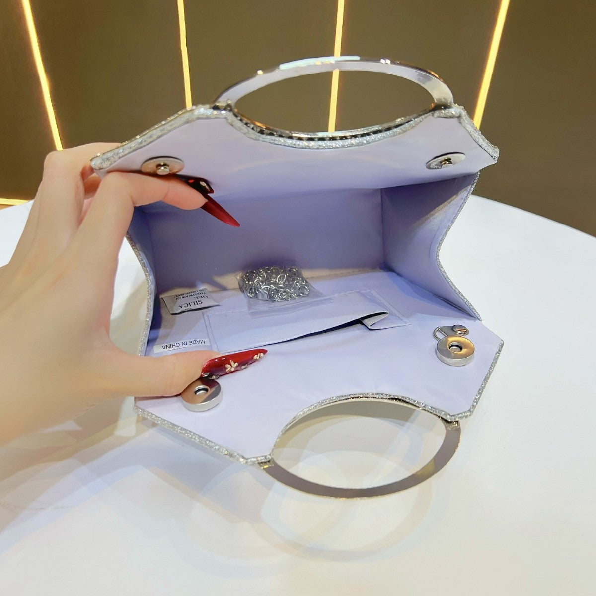 Statement Crystal-Studded Evening Handbag — product view 3