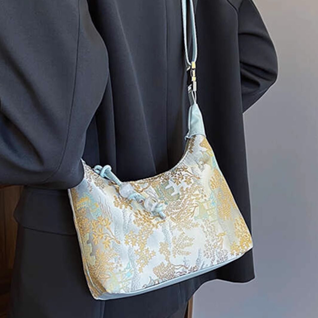 Floral-Patterned Handheld Evening Bag LoungeYard — product view 2