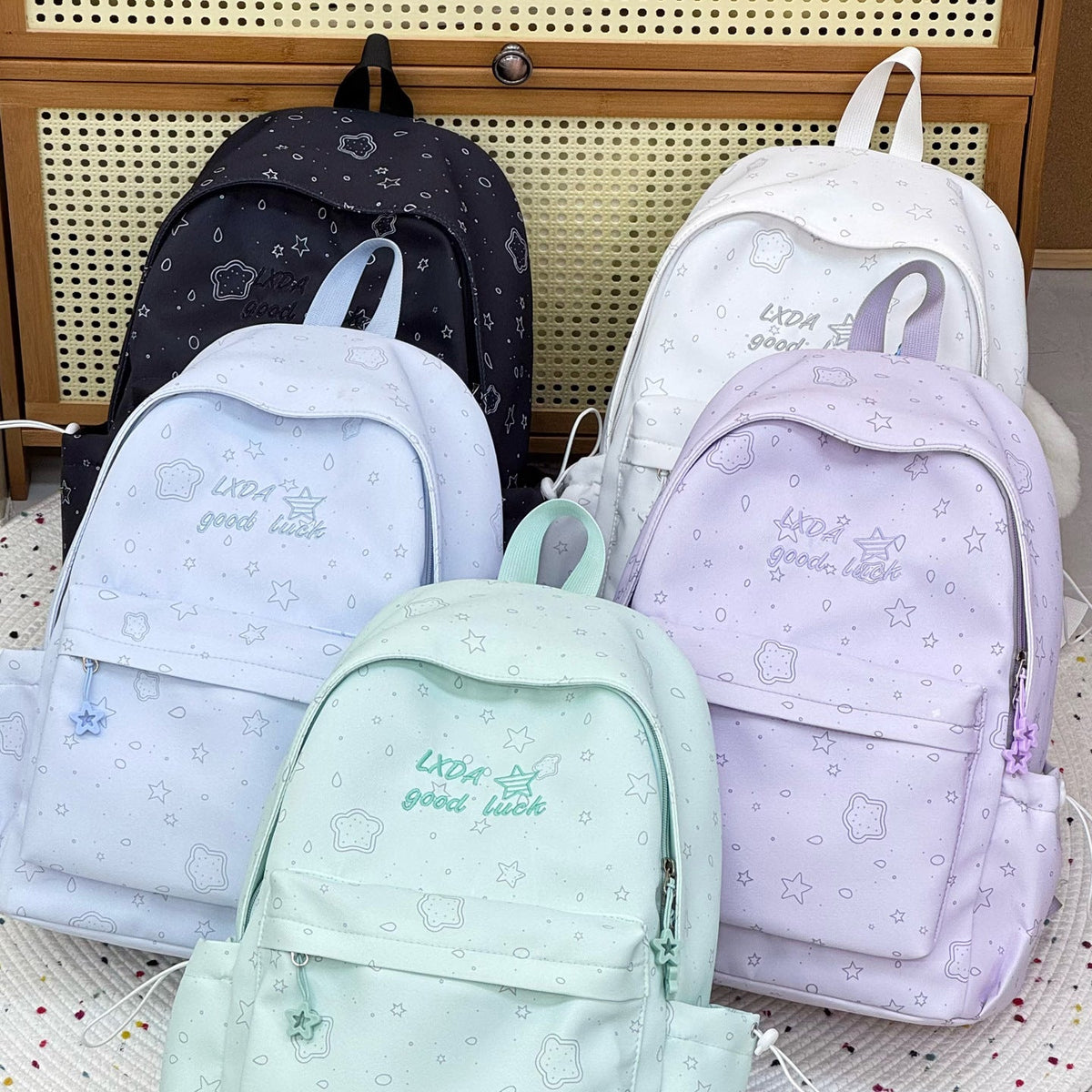 Cute Casual Print Backpack LoungeYard — product view 4