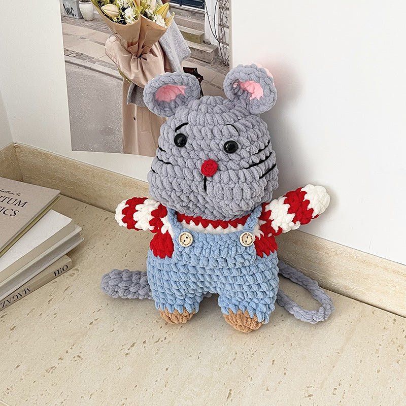 Cute Crochet Mouse Plush Backpack — product view 7
