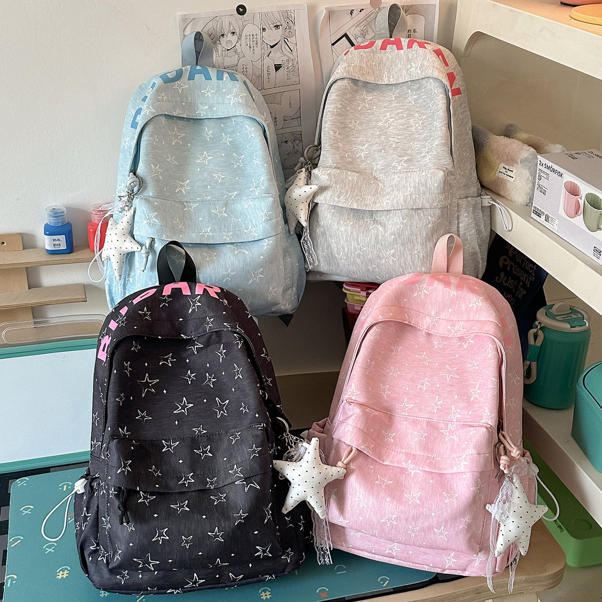 Fun Star-Embellished Backpack LoungeYard 1791205116 — product view 7
