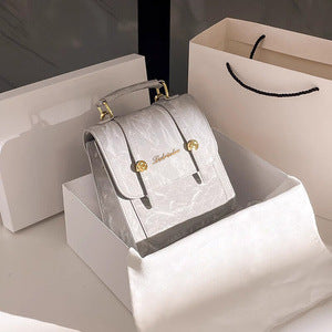 Vintage-Inspired Structured Mini Backpack LoungeYard — product view 7