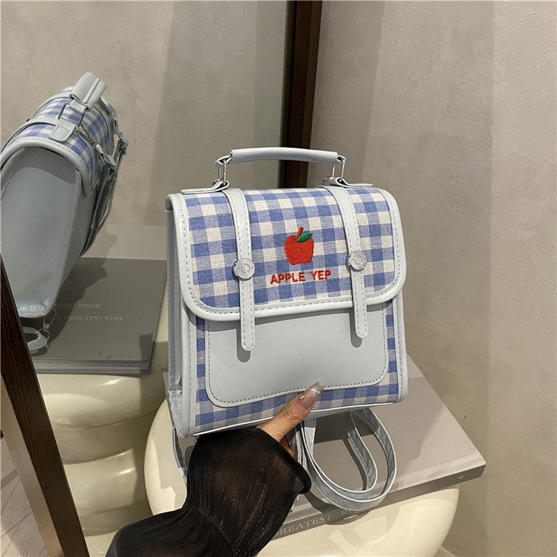 Playful Checked Mini Backpack LoungeYard — product view 3