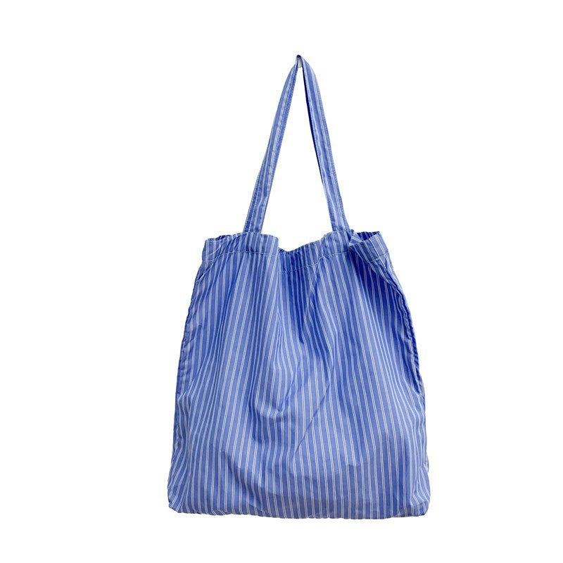 Striped Canvas Beach Tote Bag — product view 3