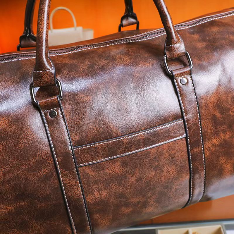 Elegant Leather Weekend Duffle Bag — product view 2