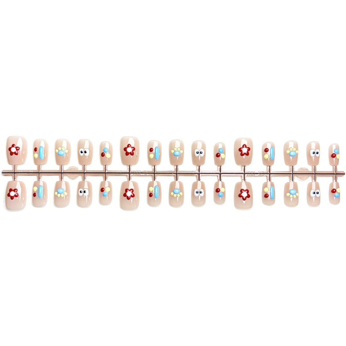Decorative Press-On Nail Art Set with Unique Floral Designs — product view 4