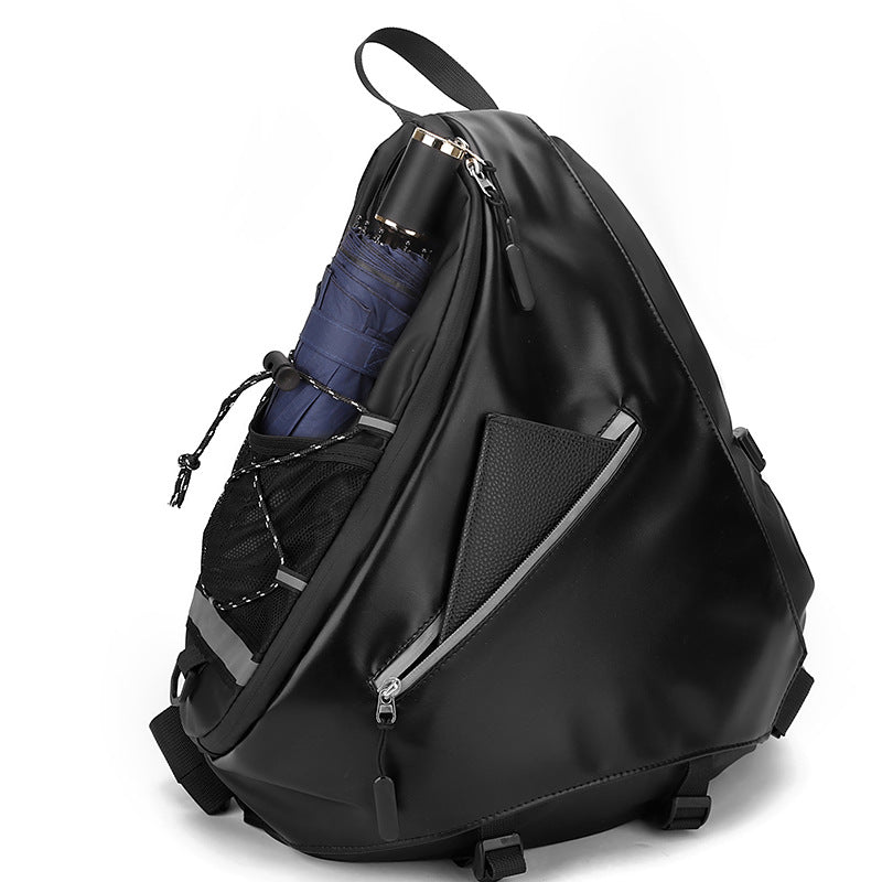Unique Triangular Design Sling Backpack LoungeYard — product view 3
