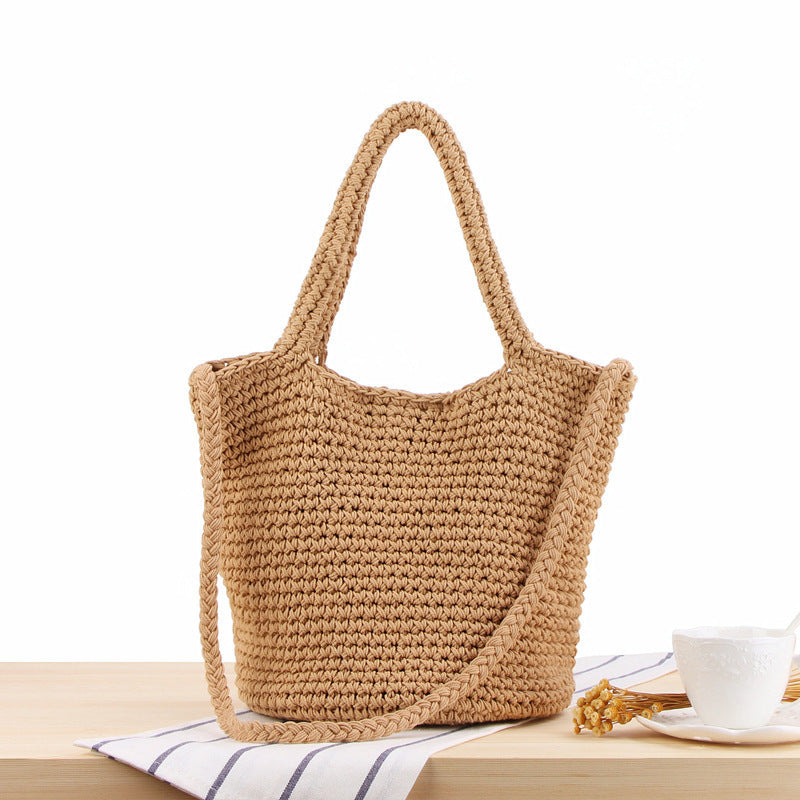 Hand-knotted tote bag with sophisticated design LoungeYard — product view 4
