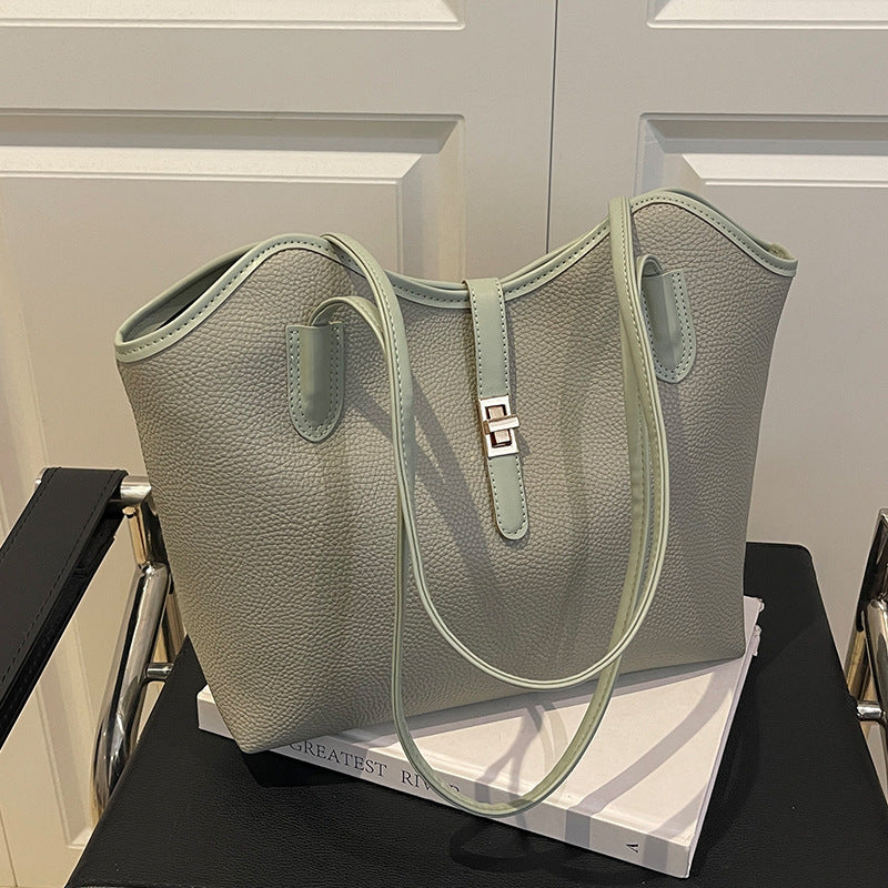 Elegant Textured Leather Tote Bag — product view 7