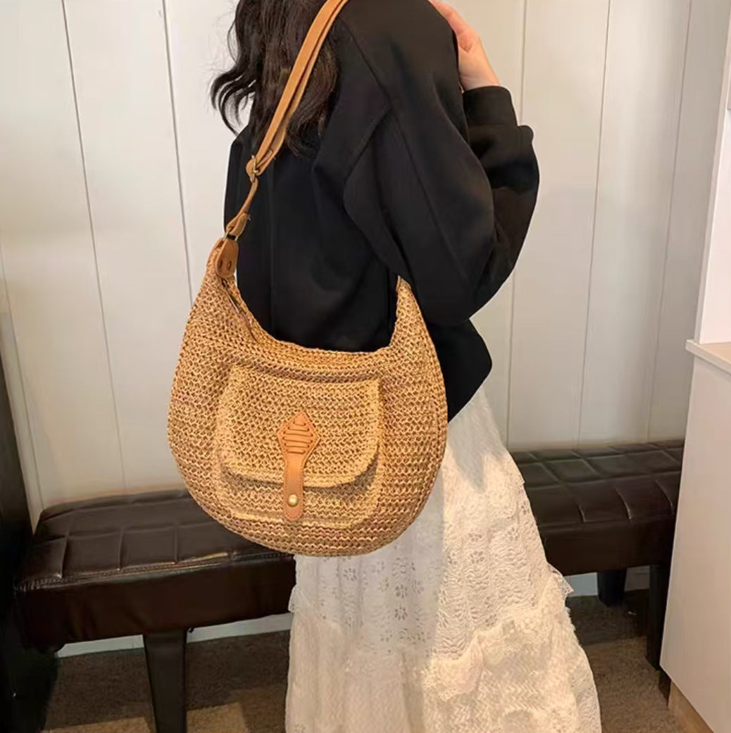 Handcrafted Shoulder Bag in Modern Boho Style LoungeYard — product view 2