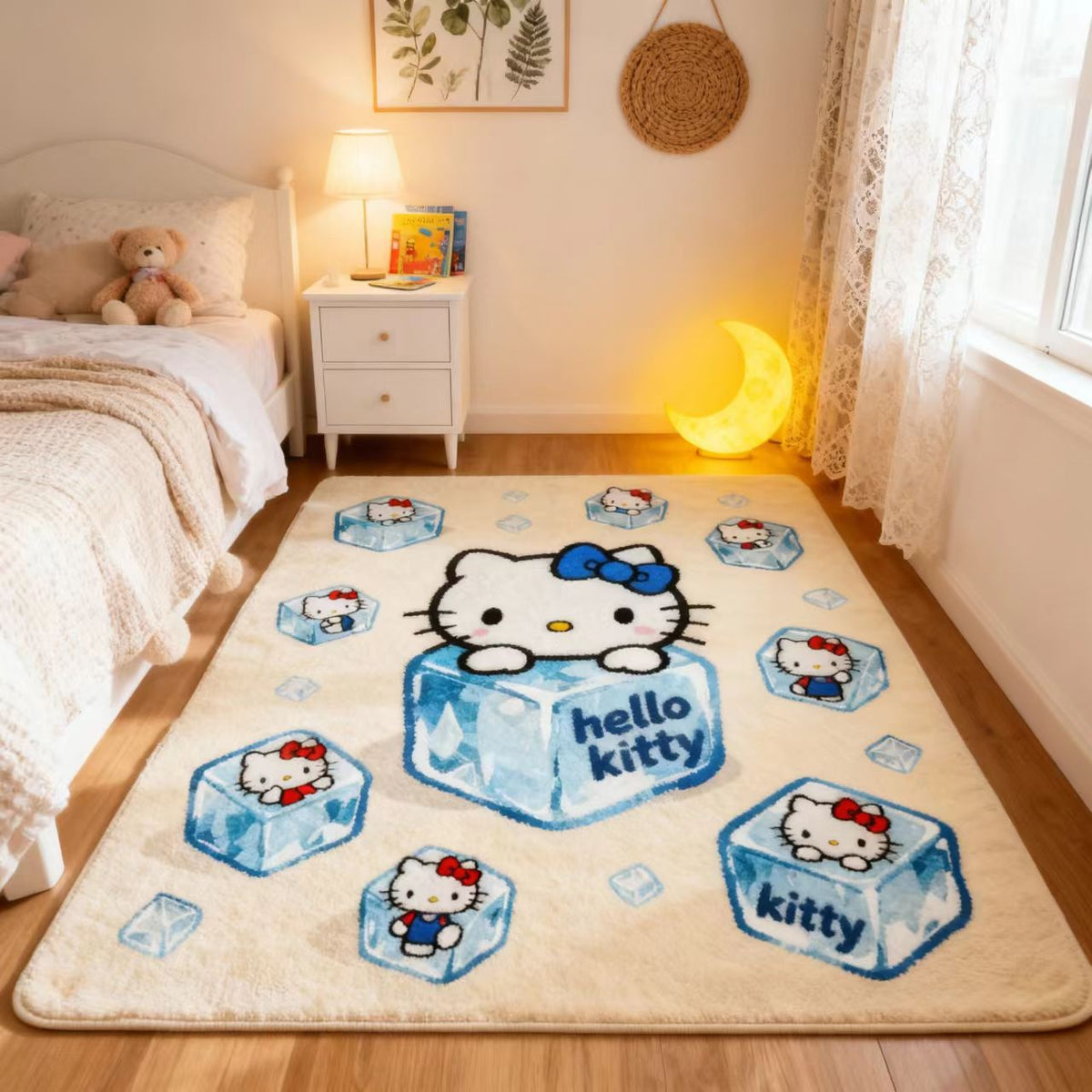 Hello Kitty-Themed Plush Floor Mat Bowlift — product view 5