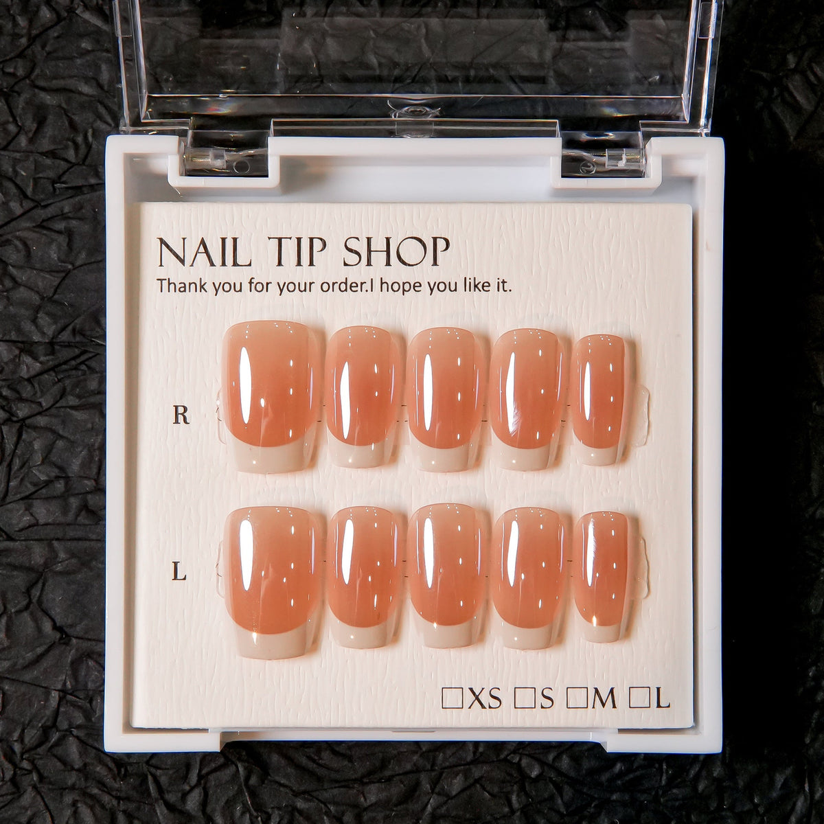 Natural Glossy Press-On Nail Tips — product view 6