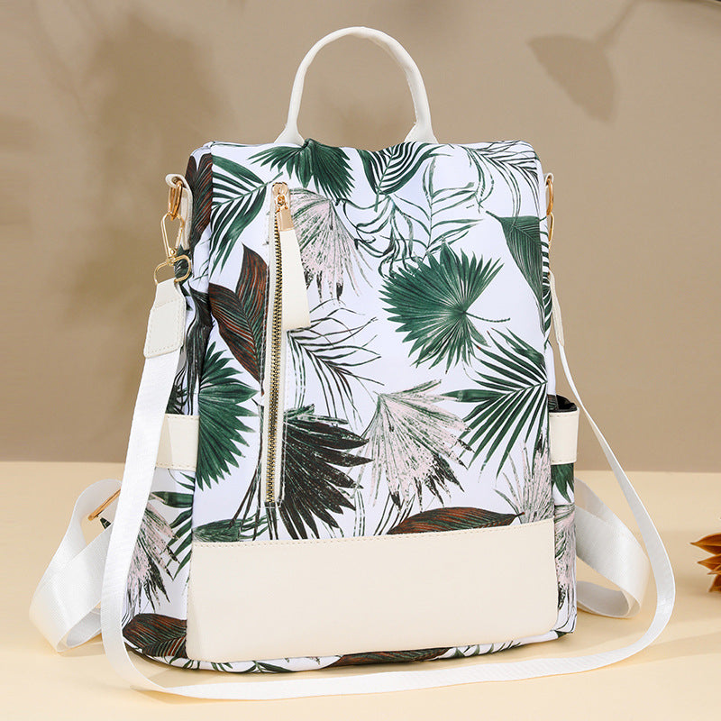 Floral Print Multi-Pocket Backpack LoungeYard — product view 2