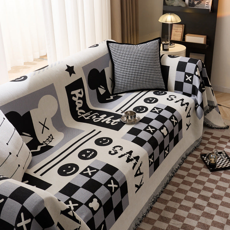 Playful Graphic Art Sofa Throw Blanket — product view 5