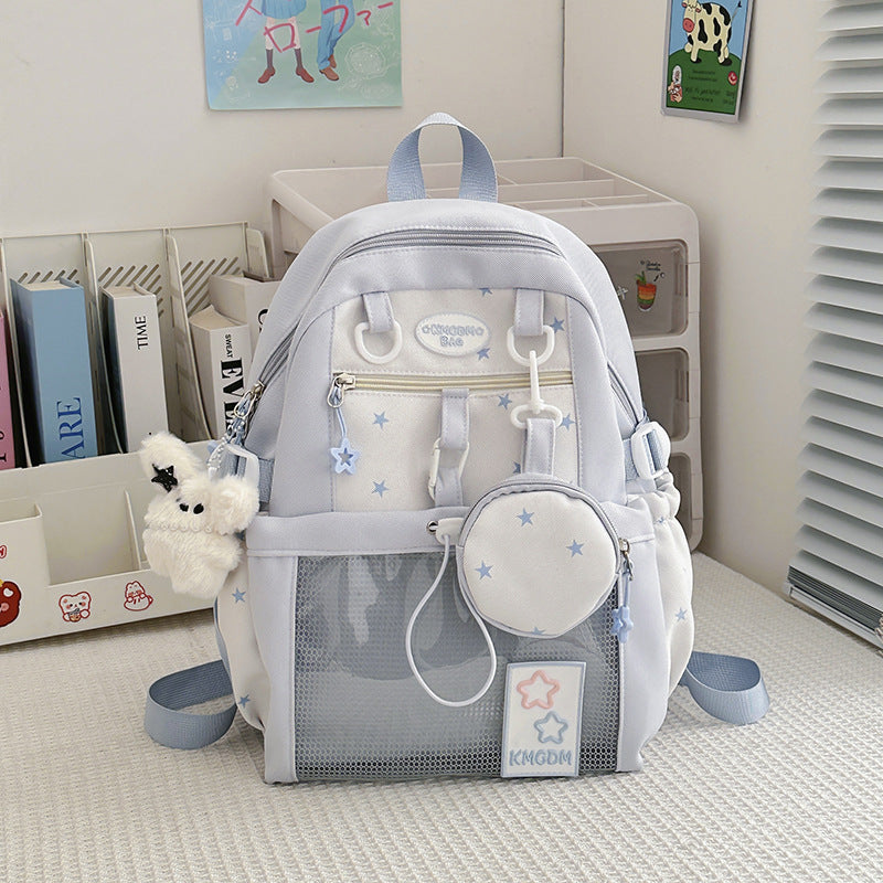 Cute Star Patterned Backpack — product view 2
