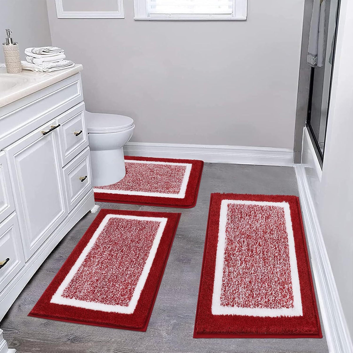 Plush Microfiber Bath Mat Set LoungeYard — product view 7