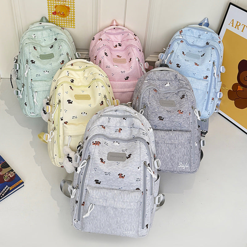 Playful Dog-Themed School Backpack LoungeYard — product view 4