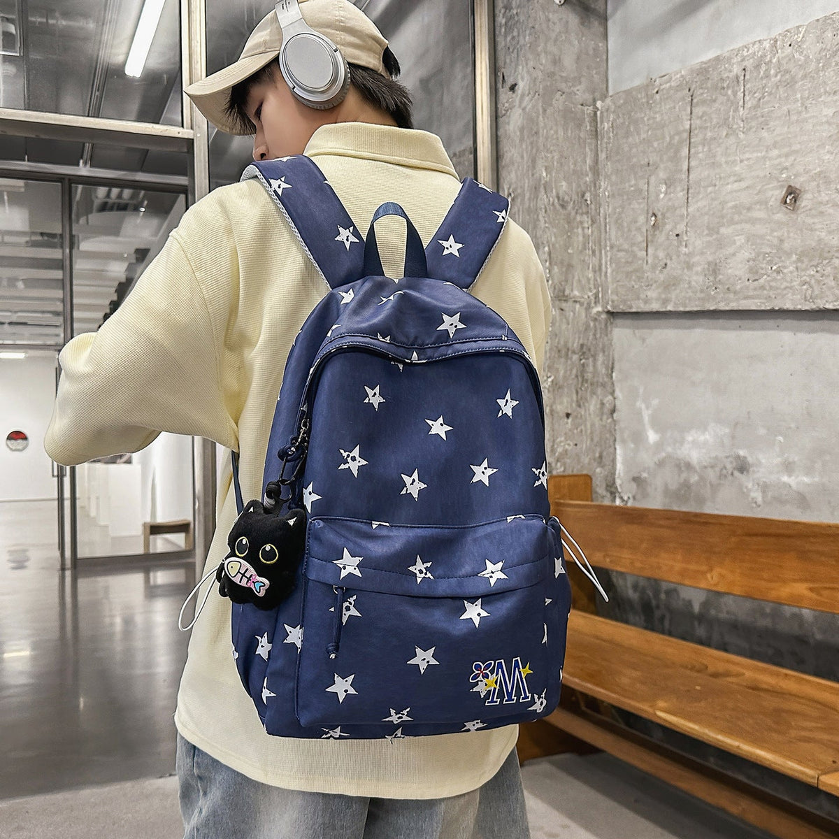 Star-Embellished Everyday Backpack LoungeYard — product view 3