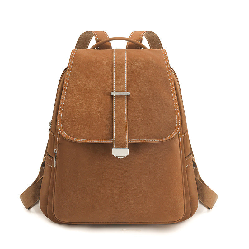 Stylish Faux Leather Backpack LoungeYard — product view 4