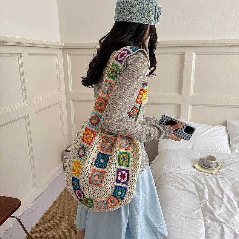 Crochet Patchrk Sling Bag LoungeYard — product view 1