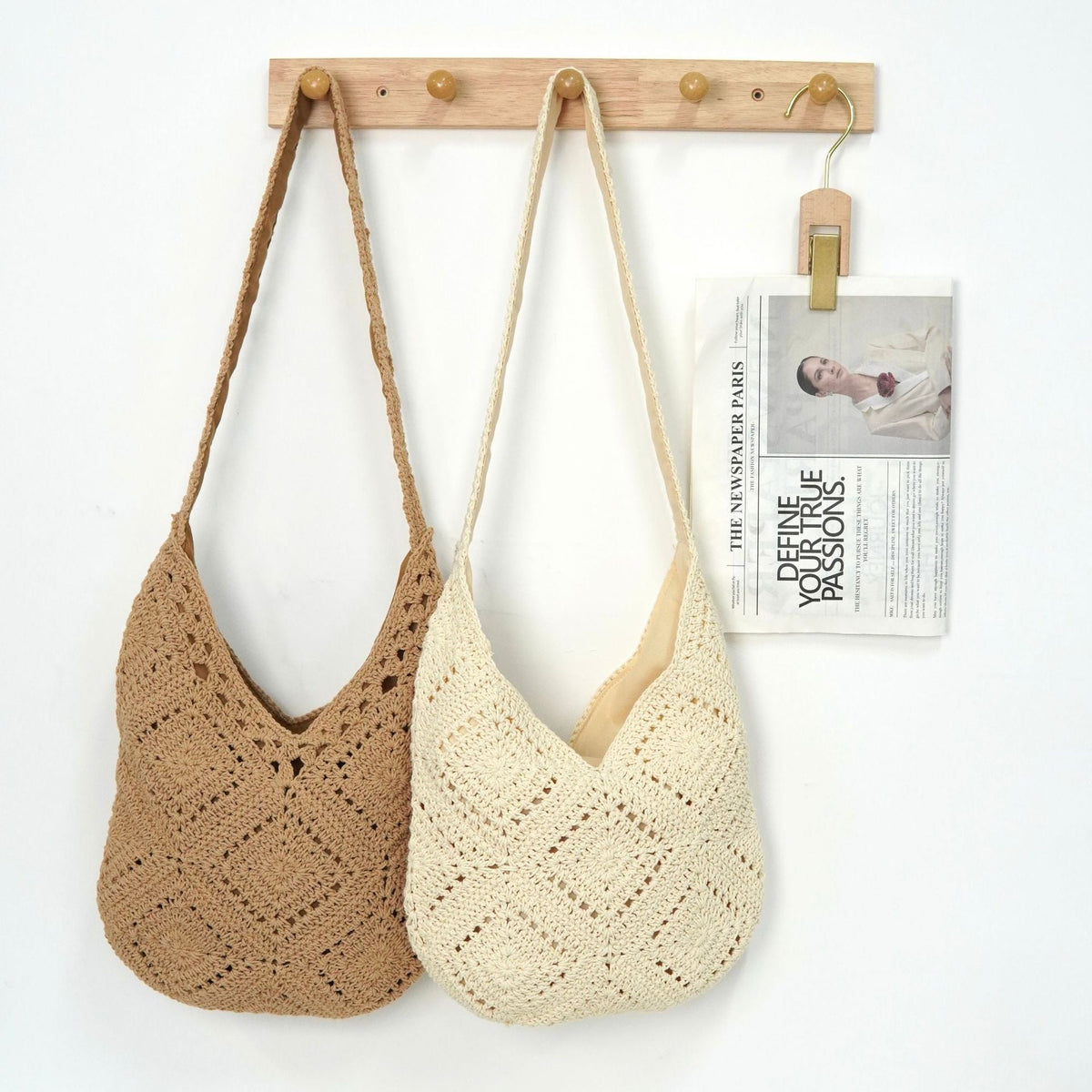 Hand-knotted shoulder bag LoungeYard — product view 1