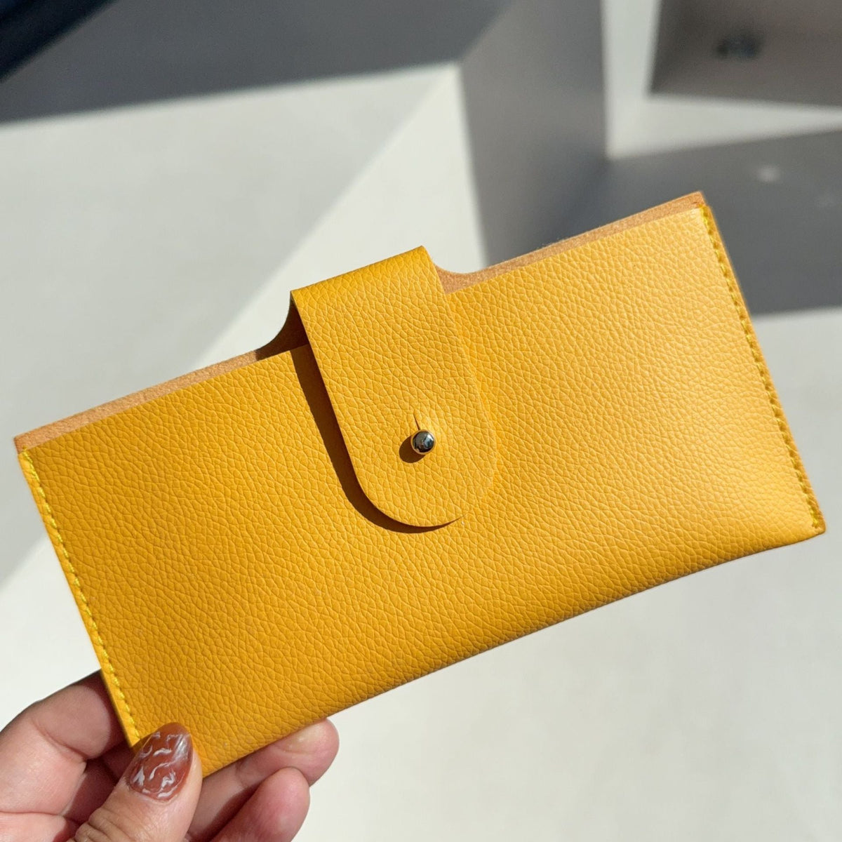 Stylish Textured Leather Wallet LoungeYard — product view 1