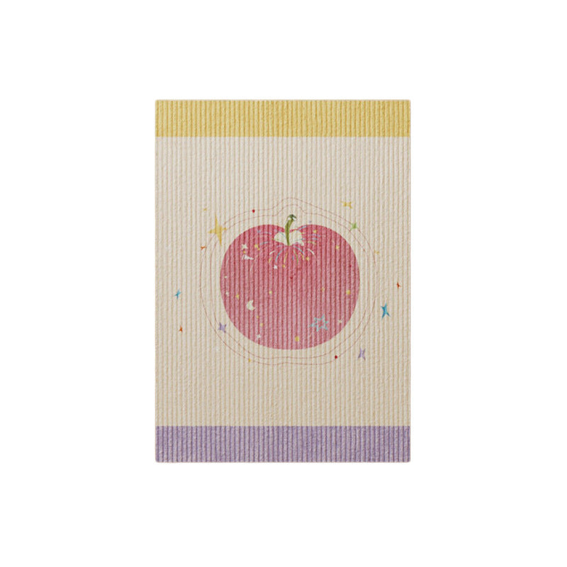 Vertical Ribbed Microfiber Cabinet Front Absorbent Mat with Apple & Swallow Illustration — product view 5
