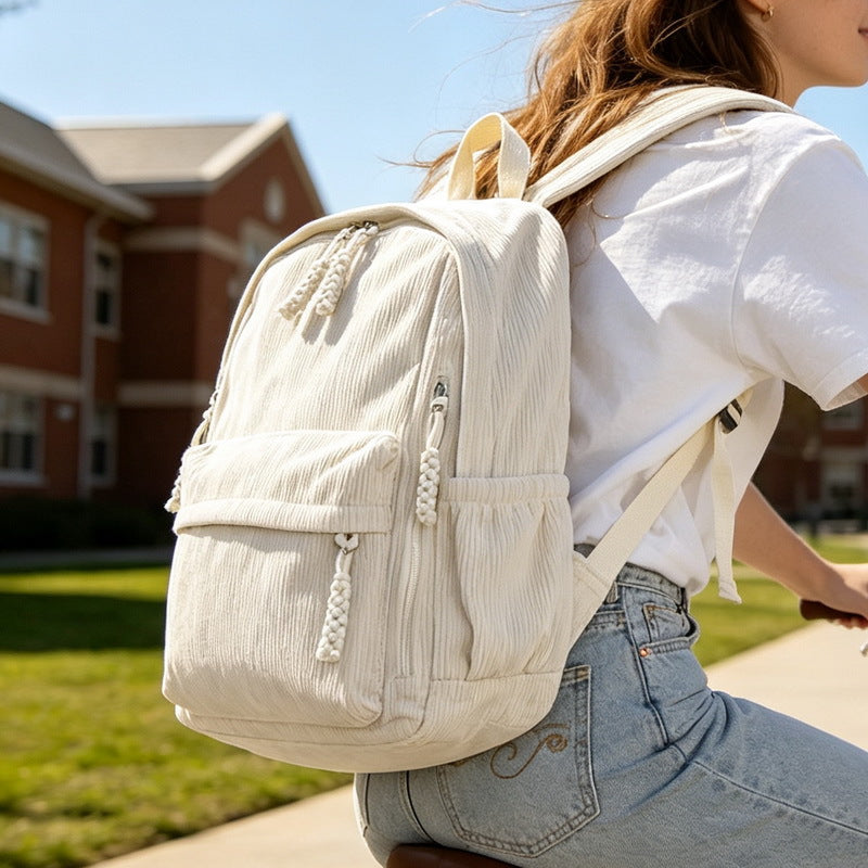 Corduroy Chic Backpack LoungeYard — product view 3