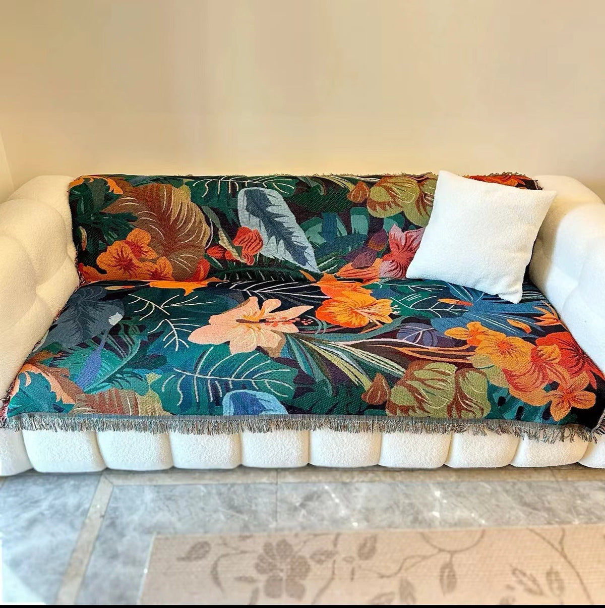 Floral Sofa Throw Blanket — product view 3