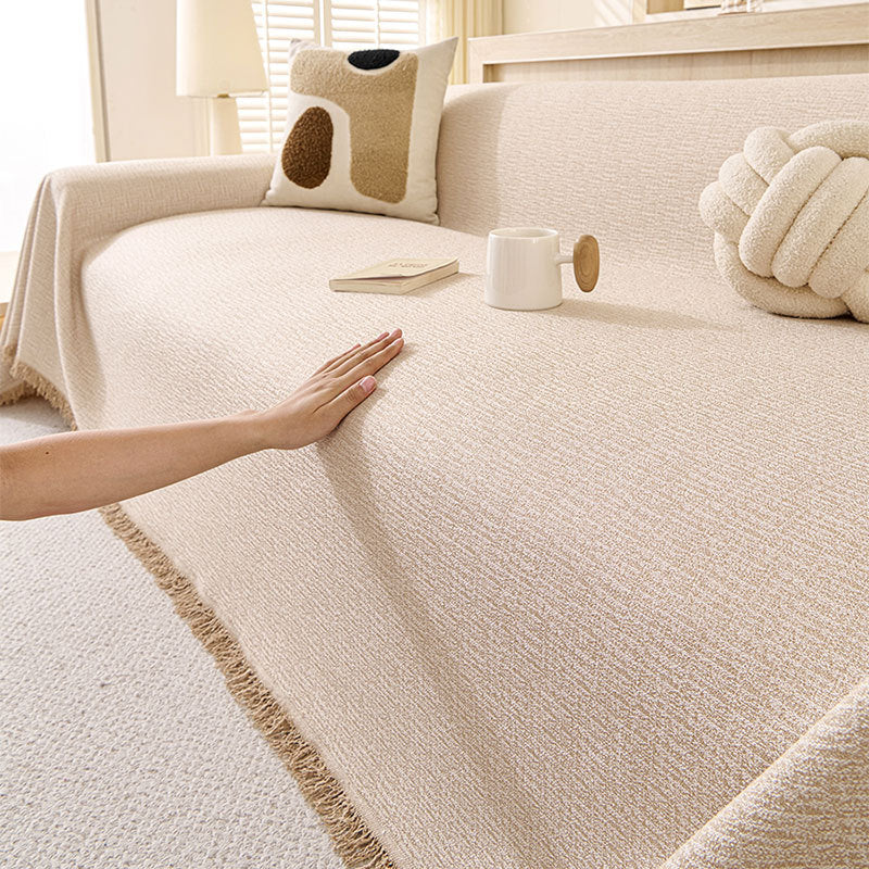 Fringed Textured Throw Blanket — product view 4