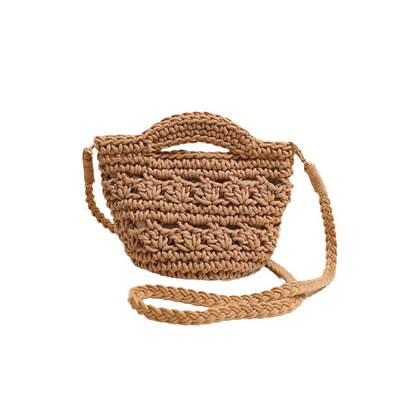 Playful macrame handbag with textured surface LoungeYard — product view 5