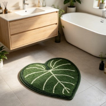 Leaf-Shaped Plush Bath Mat 1789754064 — product view 7