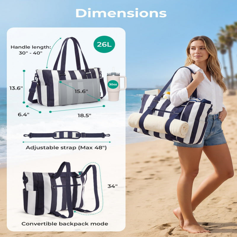 Spacious Multi-Compartment Utility Tote LoungeYard — product view 3