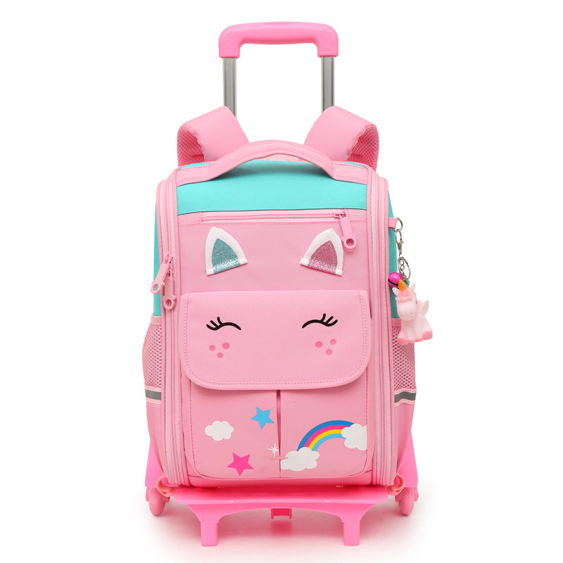 Rollable school backpack with cute animal design LoungeYard — product view 3