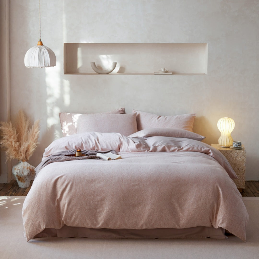 Luxurious cotton satin bedding set with fine jacquard pattern — product view 6