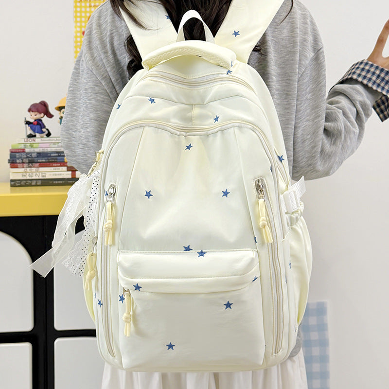 Functional Star-Embellished Backpack LoungeYard 1791204975 — product view 1