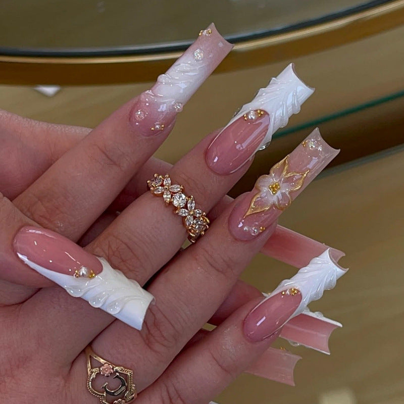 Premium Decorative Long Press-On Nails — product view 1