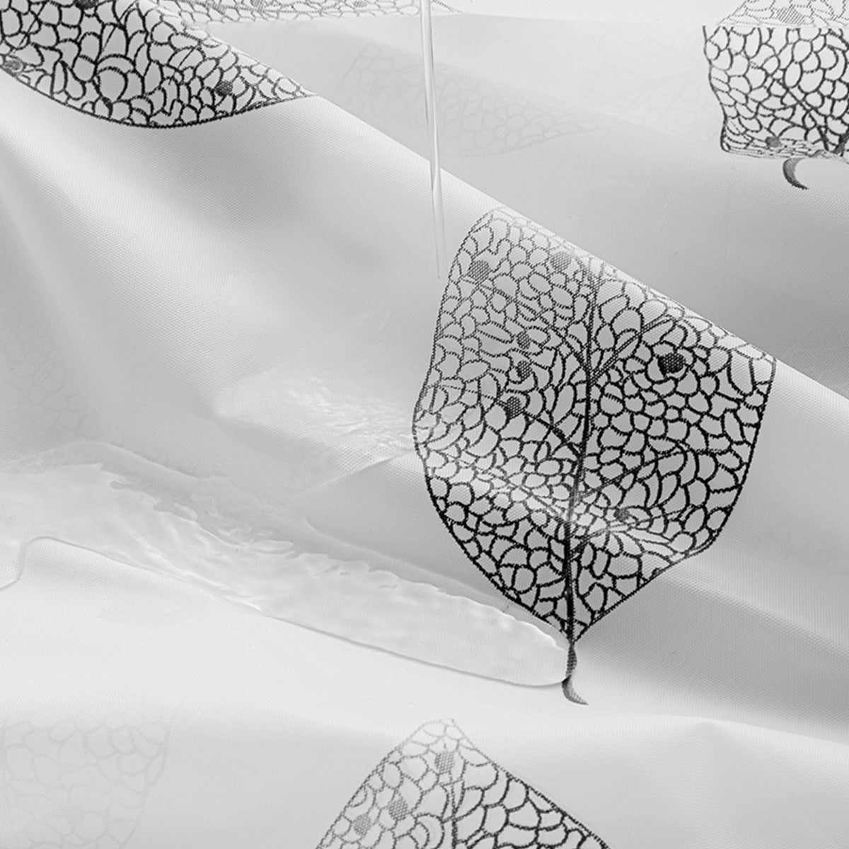 Leaf-Patterned Shower Curtain LoungeYard — product view 3