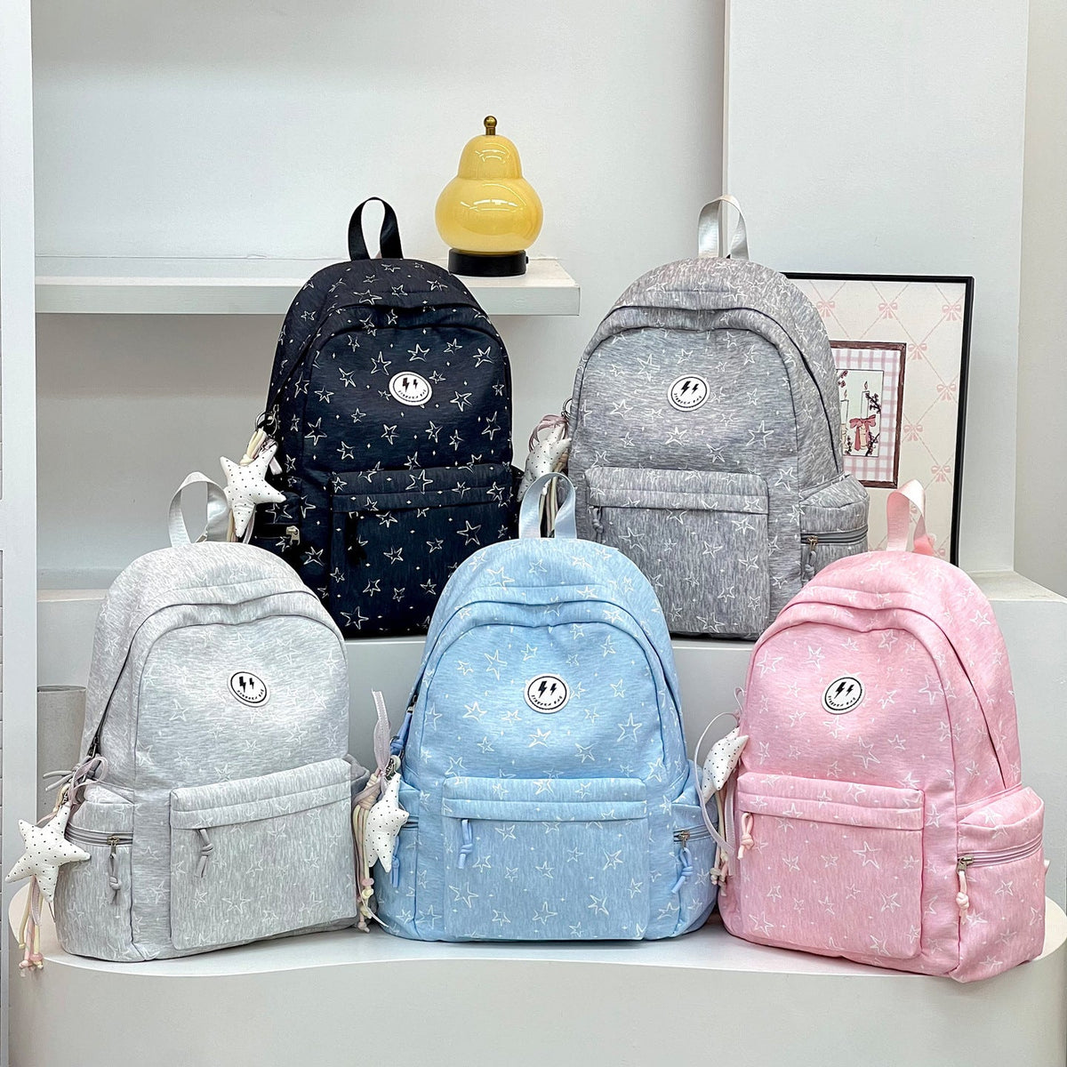 Fun Star-Accent Casual Backpack LoungeYard — product view 4