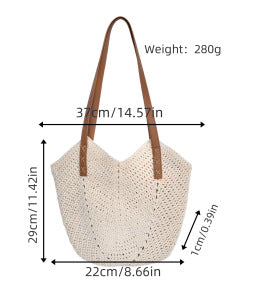 Hand-crocheted shoulder bag with reinforced straps LoungeYard — product view 6