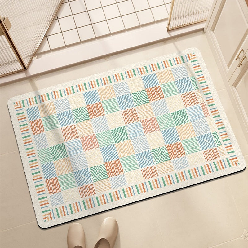 Stylish Geometric Pattern Bath Mat — product view 1