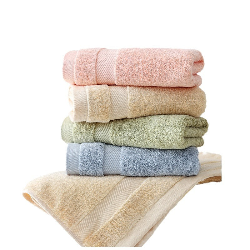 Plush Long-Staple Cotton Bath Towel With Dense Terry Pile And Chevron Dobby Border — product view 5