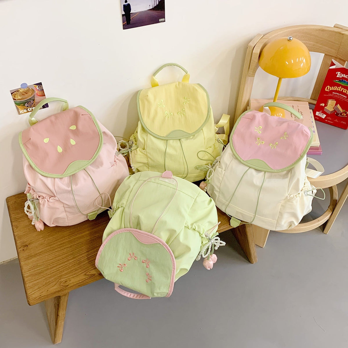 Fun Fruit-Themed Drawstring Backpack LoungeYard — product view 1