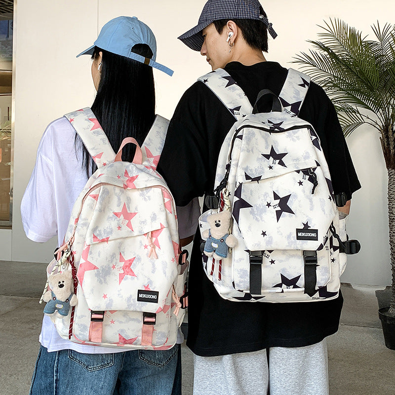 Fun Star-Patterned Backpack LoungeYard — product view 2