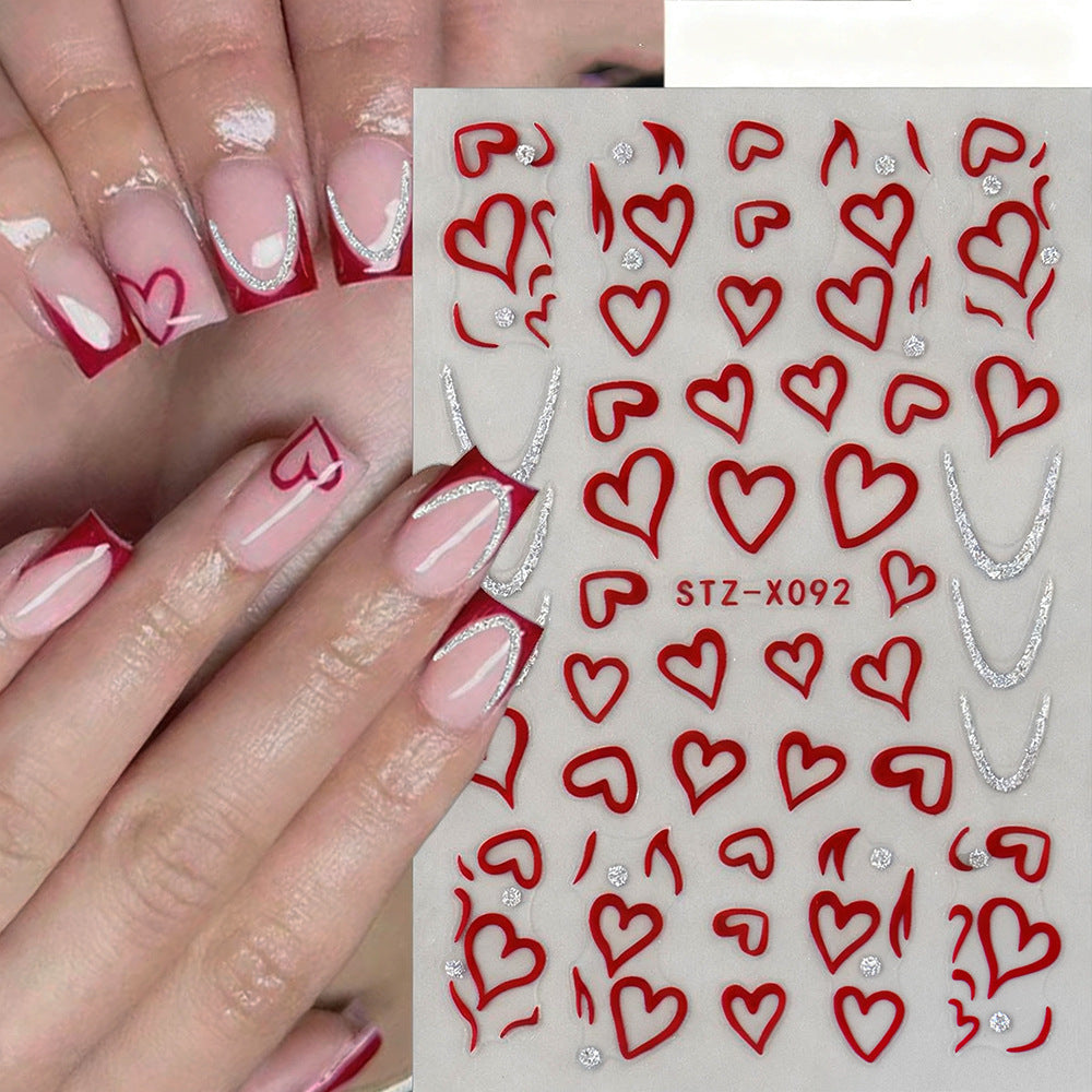 Heart-Shaped Nail Art Stickers — product view 1