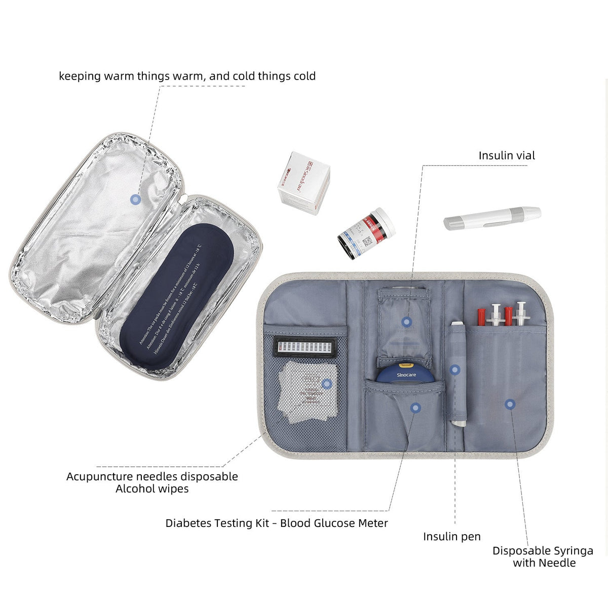 Organizer bag with multiple compartments and secure zipper LoungeYard — product view 2